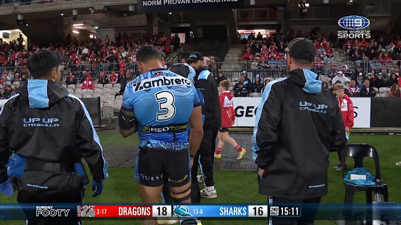Sharks star Jesse Ramien leaves with pectoral injury against Dragons