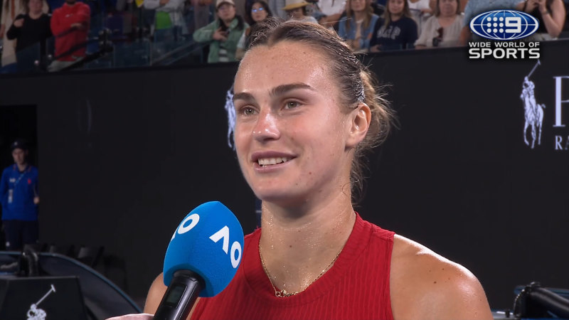 Sabalenka on working hard, Melbourne coffee after dominant first round win