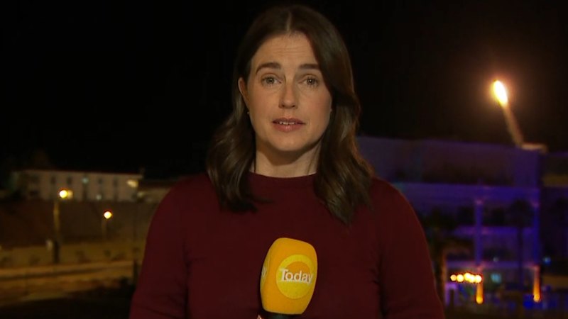 Missile launched behind Today reporter