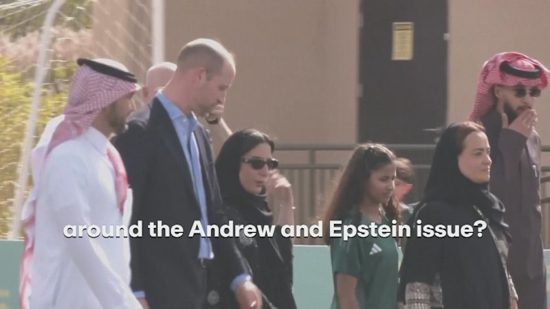 Prince William dodges questions about Andrew and Epstein