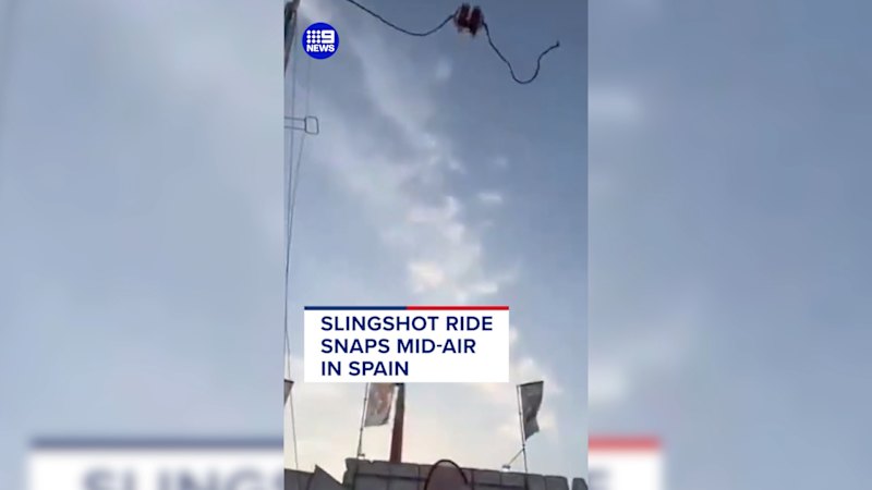 Slingshot ride snaps mid air