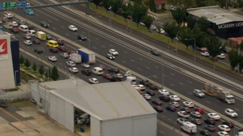 Delays on Melbourne freeway after fuel spill