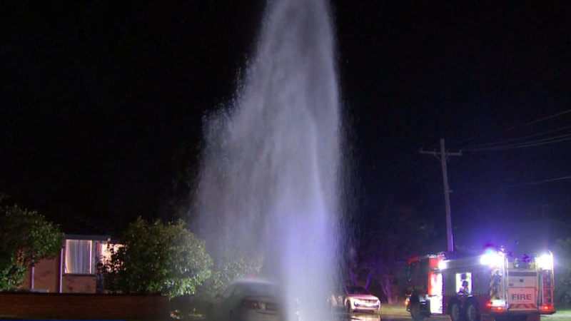 Alleged drink driver crashes into fire hydrant in Melbourne