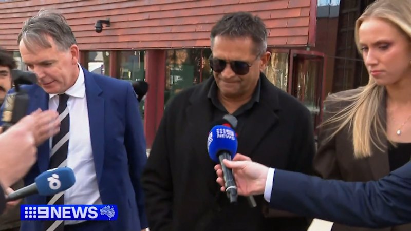 Nicky Winmar blocks ears as victim details impact of his abuse