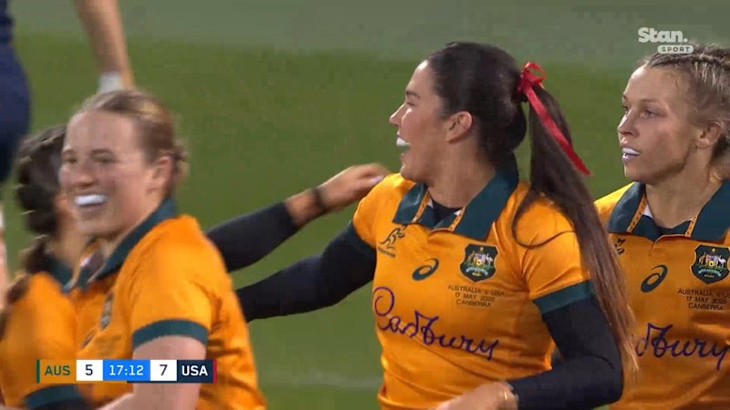 Caslick scores first Wallaroos try