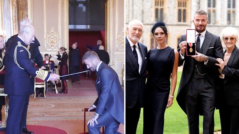 David Beckham receives Knighthood from King Charles