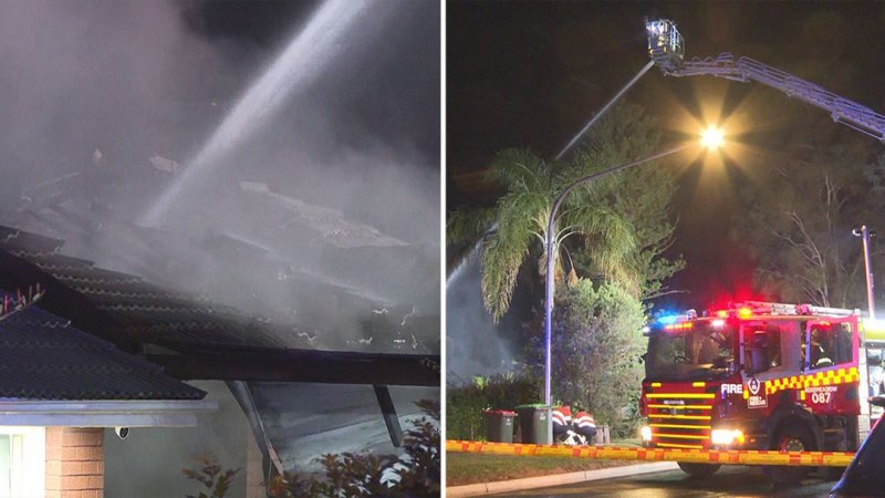 House destroyed by fire in Sydney