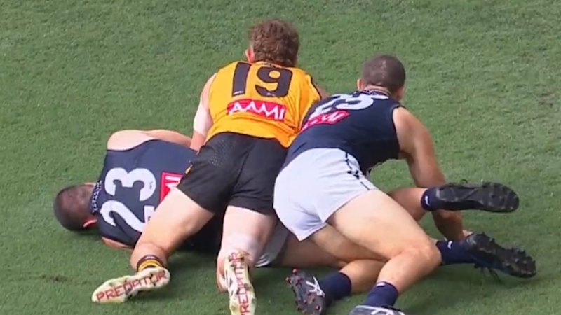What Carlton star stretchered off early in Origin reveals about the current landscape
