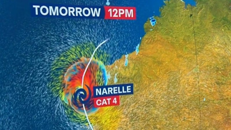 Tropical Cyclone Narelle lashes west Pilbara coast