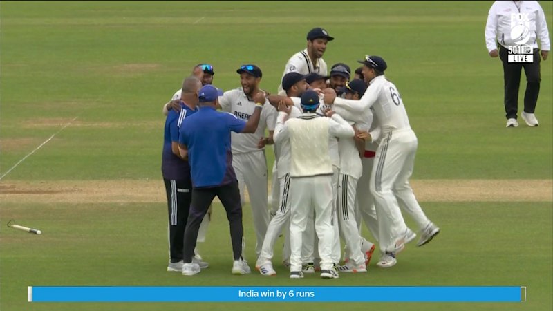 India wins Test in epic finish