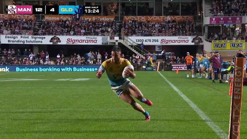 Phillip Sami's late try gets Titans on the score board