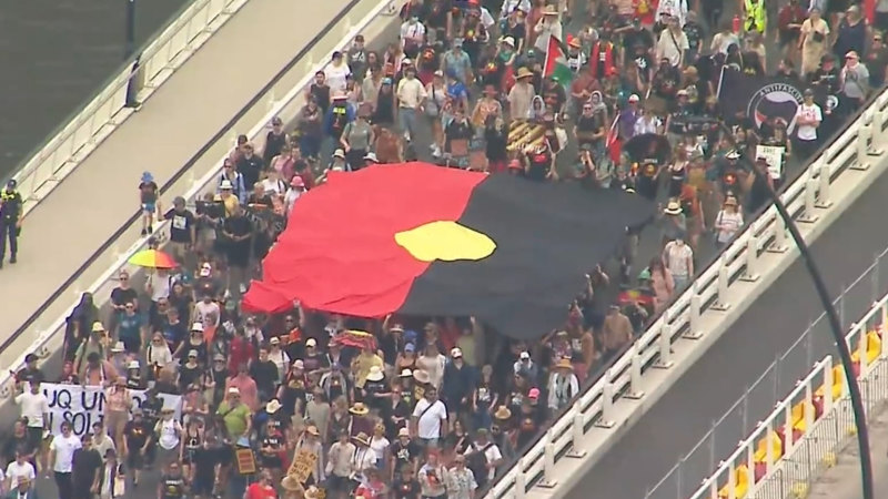 Queenslanders protest against Australia Day