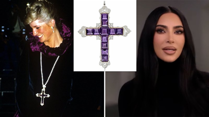 Kim Kardashian snaps up Princess Diana's jewelled cross at auction