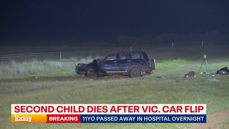 Second child killed after Victorian car crash