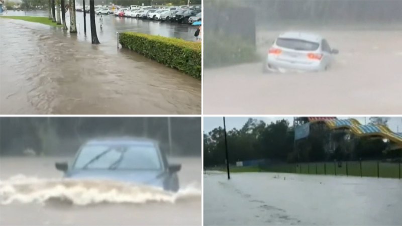 Showers spark flash flooding in parts of Queensland