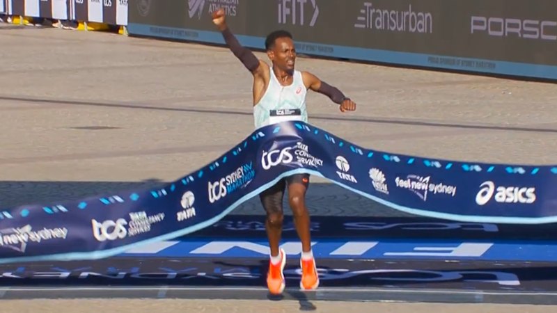 Ethiopian wins Sydney Marathon, breaks record
