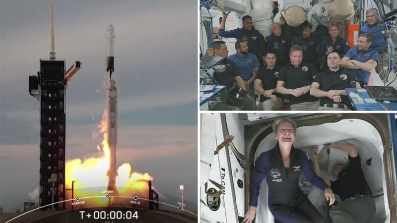Ticari astronotlar SpaceX Dragon aracıyla uzay istasyonuna varıyor