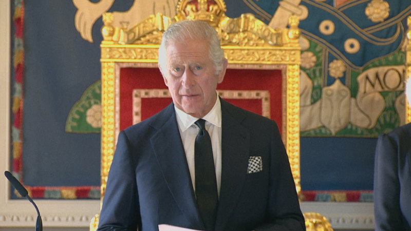 King Charles III Hillsborough Kalesi'nde konuşuyor