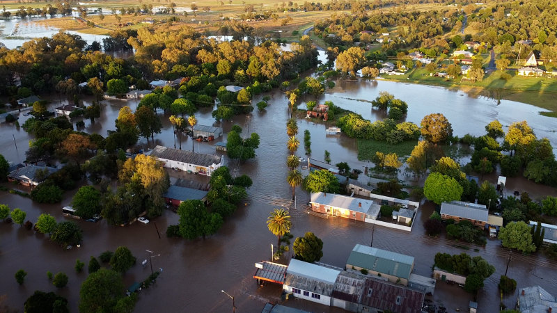 Aerial vision shows flood devastation in NSW's Central West