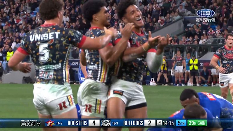 Siua Wong scores after Dogs error in playmaker Daly Cherry-Evans kick incident