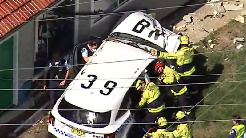 Man who crashed into police car allegedly tests positive for drugs