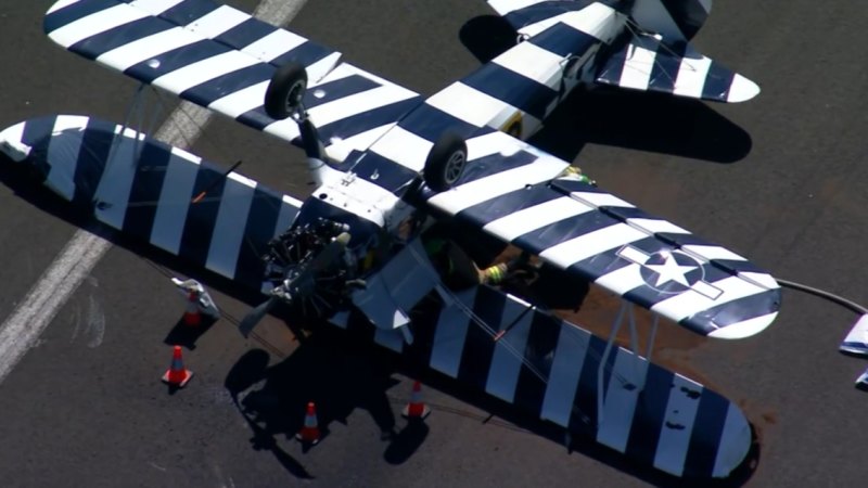 Biplane crashes at Shellharbour airport