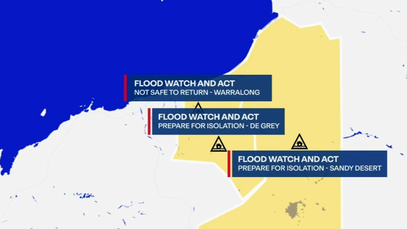 Record rainfall causes fears of flooding in WA