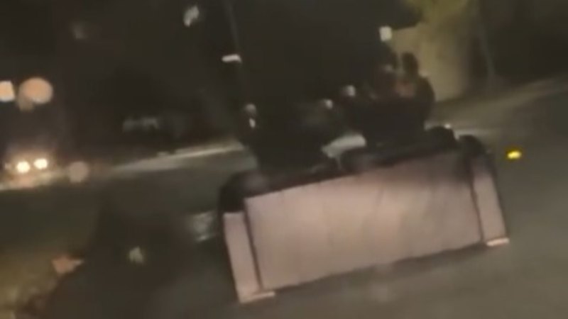 Canberra driver captures couch being driven down street