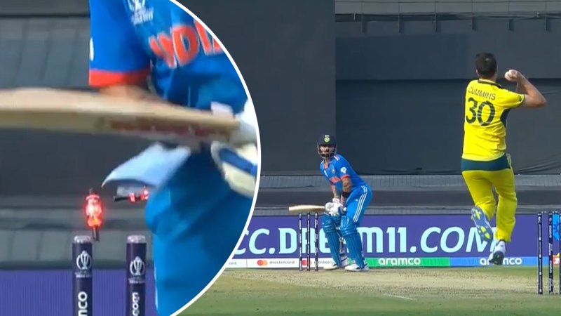 India rocked as captain Pat bowls Kohli 