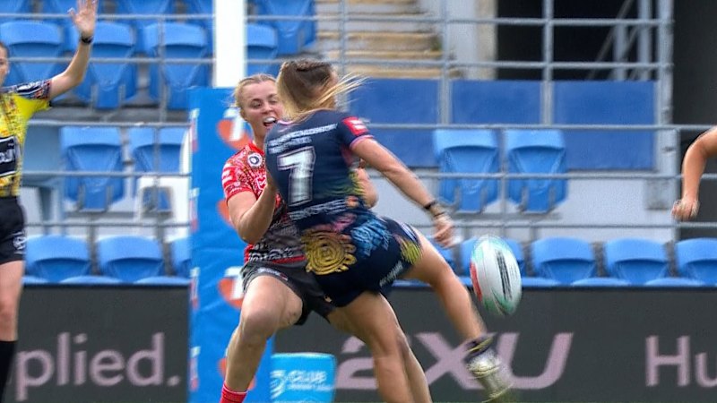 Hannah Southwell hit Lauren Brown, conceding a penalty in heated incident