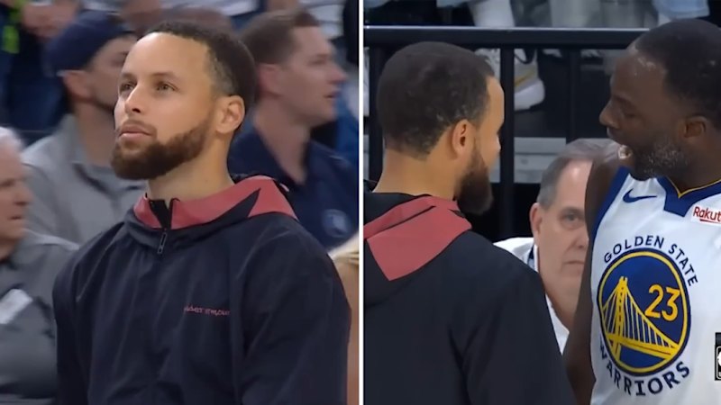 Curry gets off bench to calm Green