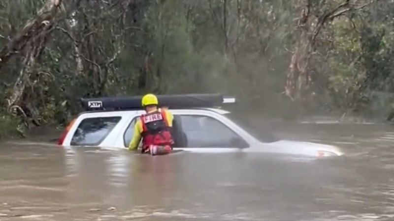 Flood rescues in Nambour on the Sunshine Coast