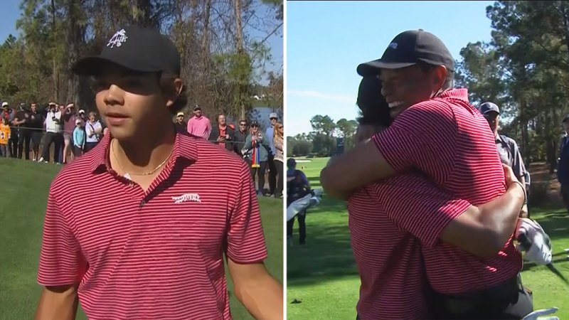 Tiger’s son gets hole in one