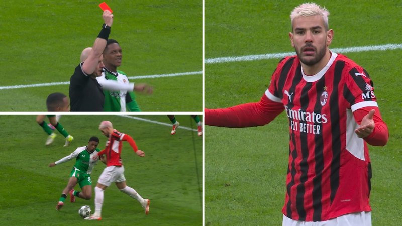 Milan star sent off for diving