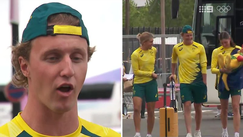 Aussie swimmers check into Olympic Village