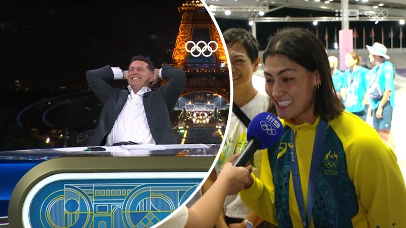 Karl loses it after gold medallist drops another f-bomb