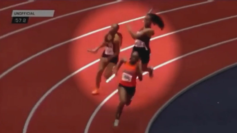 Relay runner attacked by rival