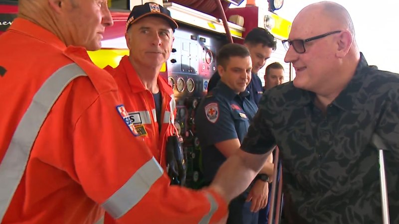 Aussie dad tells of miracle survival after tree crushes car