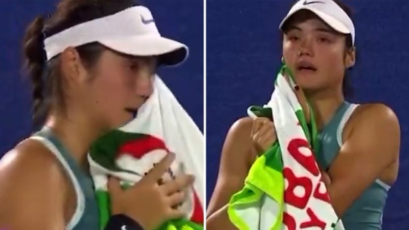 Raducanu in tears mid-match