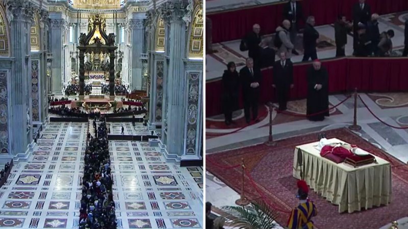 Binlerce kişi Papa Benedict'e saygılarını sunuyor