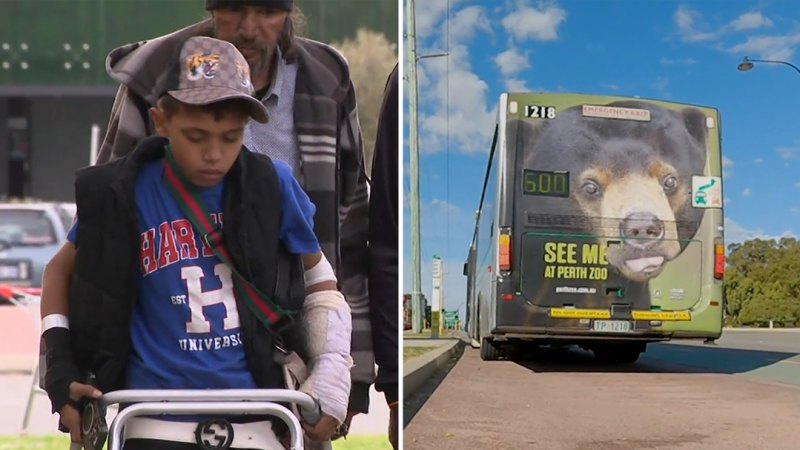 Bus driver stood down after boy dragged 300 metres