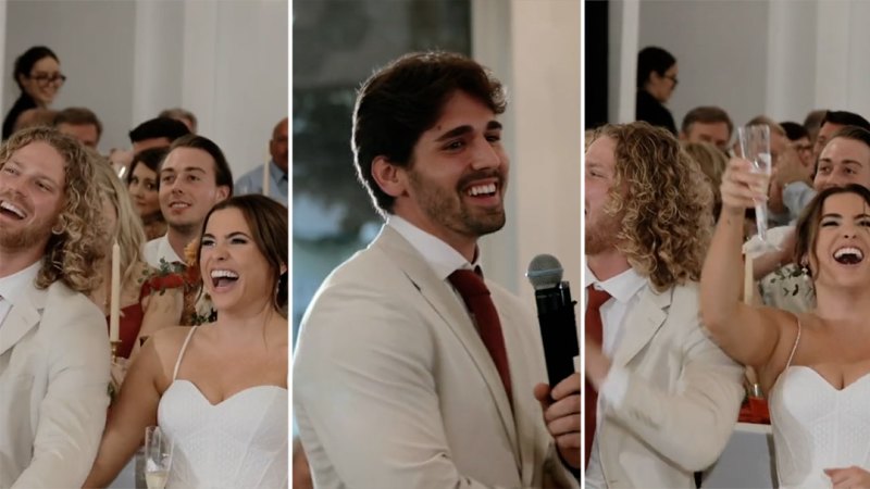 Best man who used to date bride delivers hilarious wedding speech