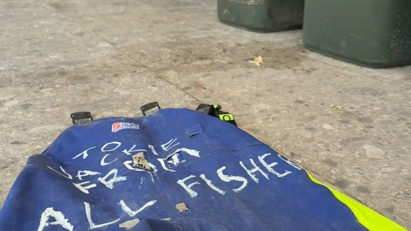 Three men charged after shark heads dumped at MP’s office