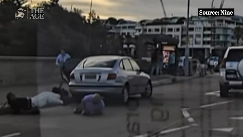 Dramatic footage shows pair’s attempt to stop gunman