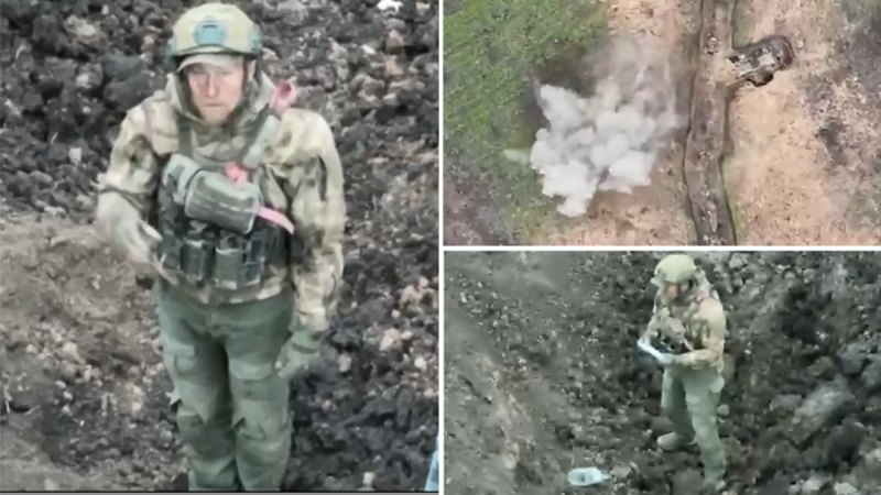 Rus askeri Ukrayna'ya ait İHA'ya teslim oldu