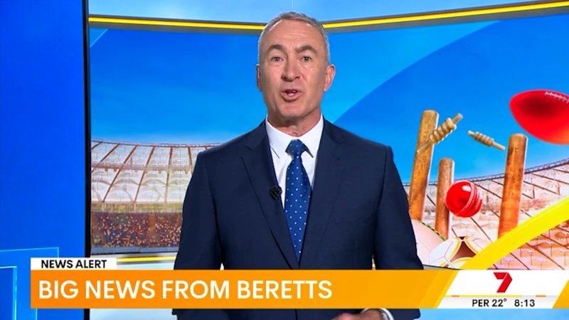 Mark Beretta announces Sunrise departure live on air