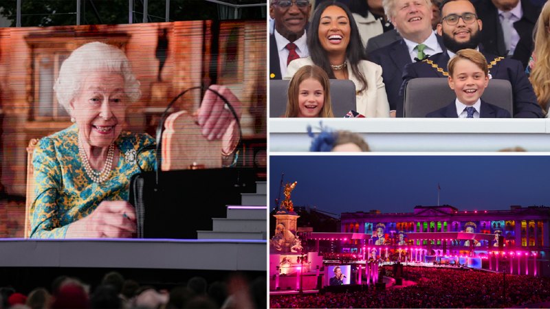 Kraliyet ailesi, Jubilee Konserinde Kraliçe için kutlamalara öncülük ediyor