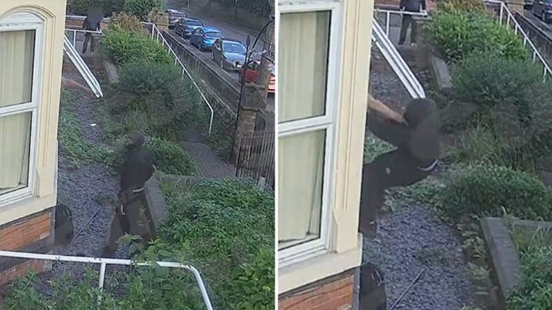 Nottingham cinayetlerinin şüphelisi görünüşe göre CCTV görüntüsünde binaya girmeye çalışırken gösteriliyor