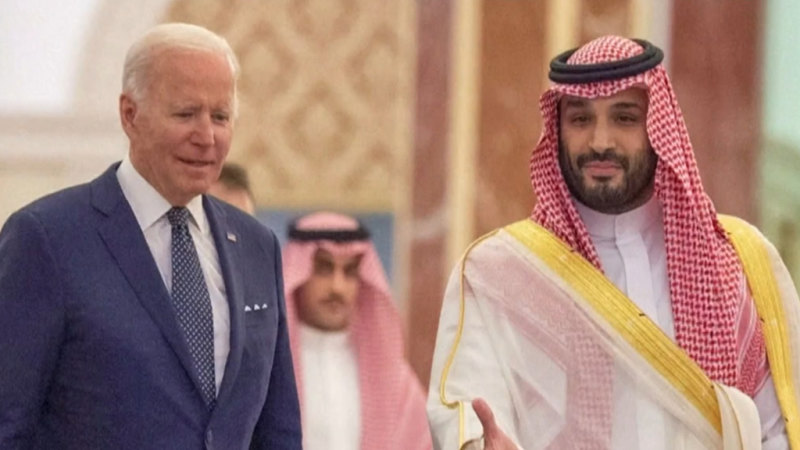ABD Başkanı ve Suudi Arabistan Prensi bir araya geldi
