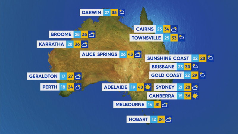 National weather forecast for Sunday December 15